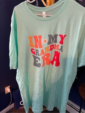 Bella Canvas Mint Short Sleeve Tee with Retro Multicolor Graphic